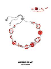 Summer Fruity 18K Platinum Plating Apple Slice Leather Bracelet™