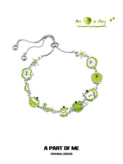 Summer Fruity 18K Platinum Plating Apple Slice Adjustable Chain Bracelet™