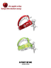 ต่างหูรูปแอปเปิ้ลเคลือบแพลตตินัม 18K รุ่น Summer Fruity™ Ear Clips™