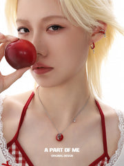 Summer Fruity 18K Platinum Plating Skeletonized Apple Necklace™
