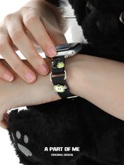 Summer Fruity Black Cat Leather watch band for Apple Watch™
