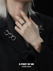 Sunrise to Moonfall S925 Sterling Silver Agates Shells Resizeable Rings™