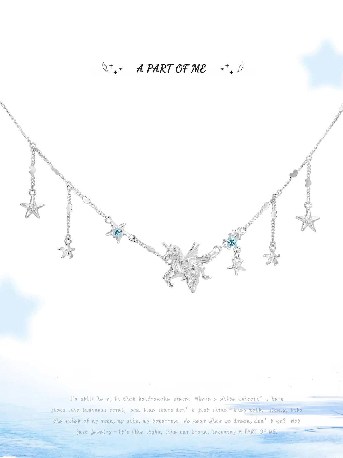 Unicorn Platinum-Plated Pendant Necklace™
