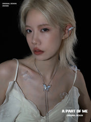 Whiterfly 18k Platinum Plating Butterfly Pull-Adjust Necklaces™