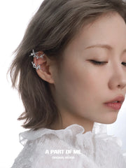 Whiterfly 18k Platinum Plating Butterfly Tassel Ear Hook Earclips™