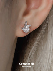 Whiterfly S925 스털링 실버/18K 옐로우 골드 도금 내추럴 화이트 쉘 스터드 귀걸이™