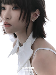 Winged Grace Platinum Plating 925Pin Tiny Wing Stud Earrings™