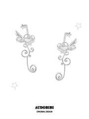 Winged Grace Platinum Plating Angel Wing No Piercing Ear Climber ™
