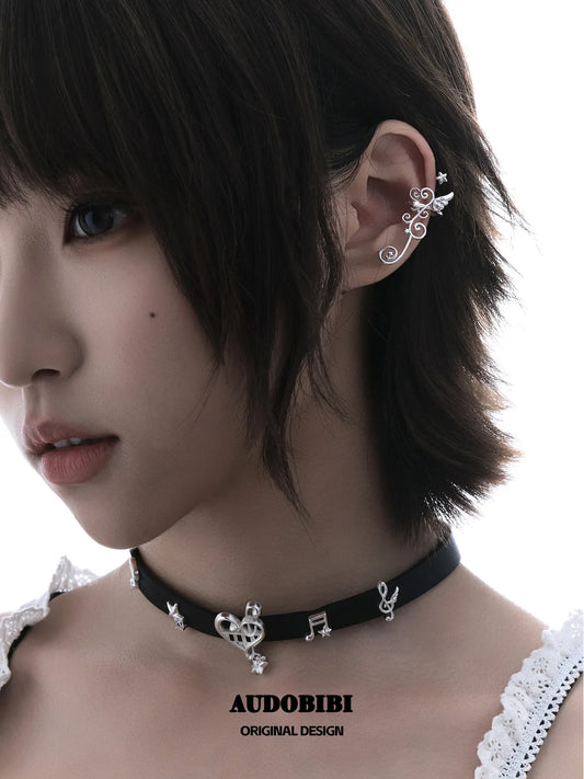 Winged Grace Platinum Plating Angel Wing No Piercing Ear Climber ™