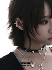 Winged Grace Platinum Plating Music Note Wing Ear Cuffs™