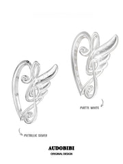 Winged Grace Platinum Plating Music Note Wing Hair Clip™