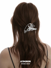 Winged Grace Platinum Plating Music Note Wing Hair Clip™