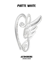 Winged Grace Platinum Plating Music Note Wing Hair Clip™