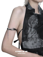 Winged Grace 18K Platinum Plating Agates Swallow Arm Rings™
