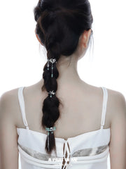 Winged Grace กิ๊บติดผมรูปนกนางแอ่นเคลือบแพลตินัม 18K สีเขียวฟลูออไรต์ Hair Clips™