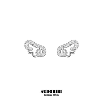 Winged Grace Judgment Angel Wing & Cross Earrings — Silver-Plated Brass, Angel.