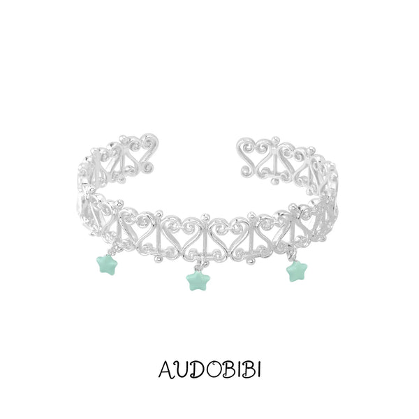 Lily Starvine Openwork Window Bangle — Mint.