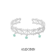 Lily Starvine Openwork Window Bangle — Mint.